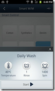 Smart app to control your washing machine